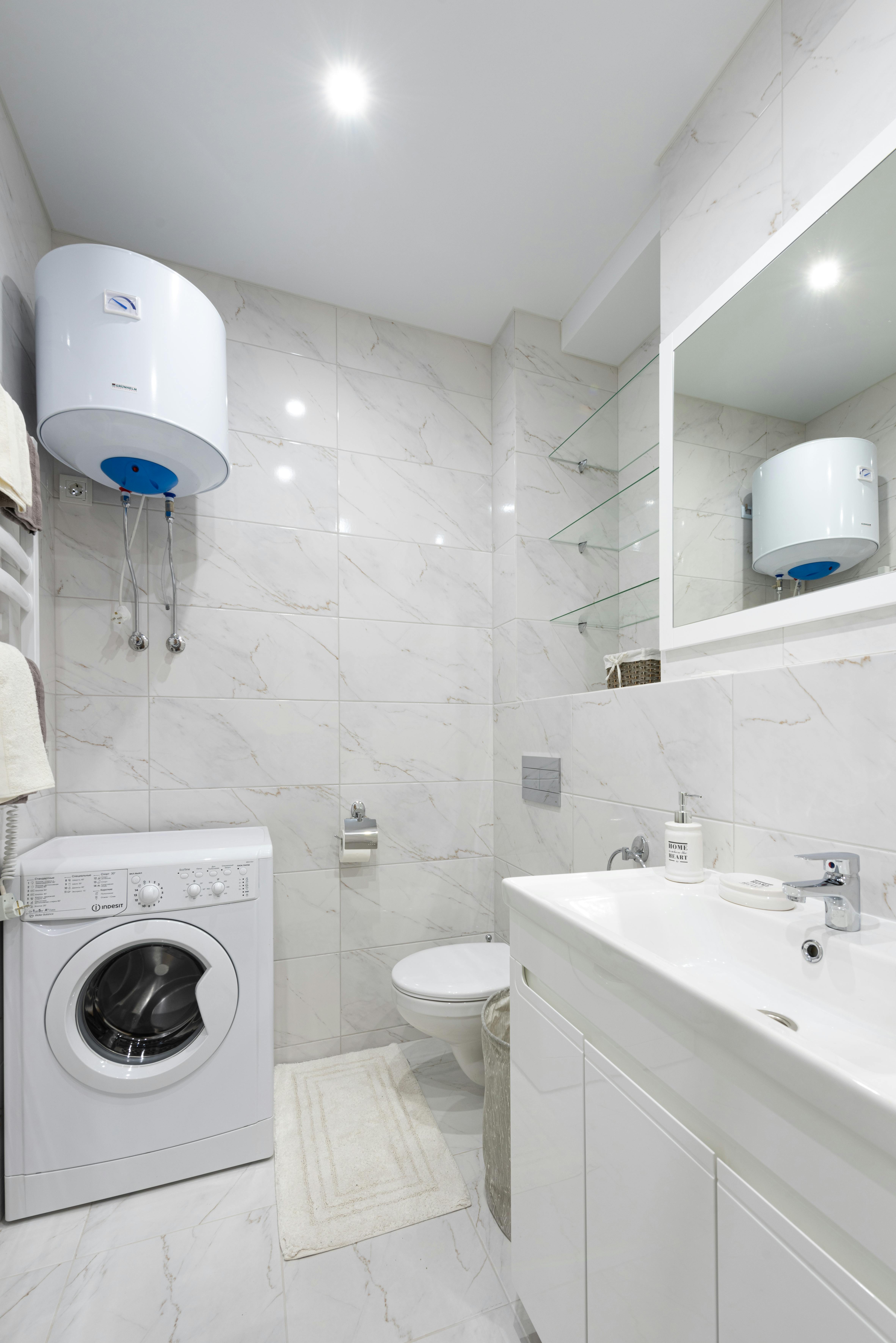 A clean and organised home laundry space after a successful washing machine repair